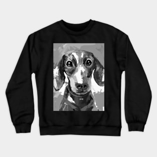 Black and white dachshund Crewneck Sweatshirt